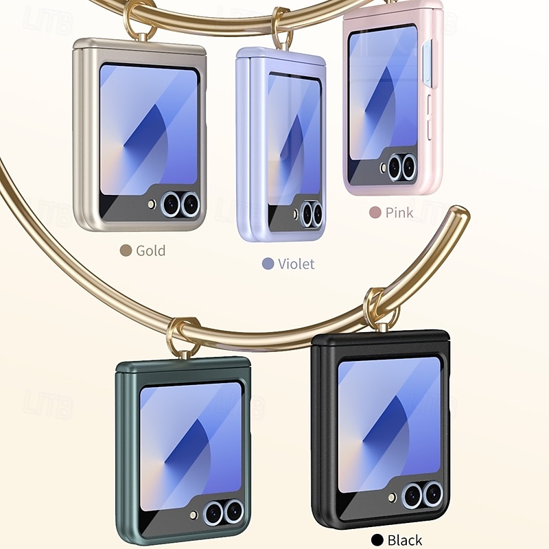 Чехол для телефона для Samsung Galaxy Z Flip 6 Z Flip 5 Задняя Обложка Кольцевой Застежка Ударопрочный Ретро PC 2025 - $23.99 –P1