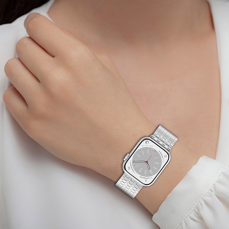 Loop Solo Compatível com Pulseira Apple Watch 38mm 40mm 41mm 42mm 44mm 45mm 49mm Fecho Magnético Ajustável Aço Inoxidável pulseira de substituição para iwatch Ultra 2 Series 9 8 7 SE 6 5 4 3 2 1 de 2025 por $25.99 –P2