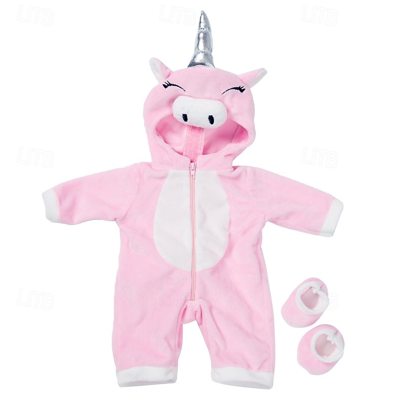 Anzug + Schuhe Puppen-Outfit für 18 Zoll 43cm Babypuppe süße Pullover Strampler Puppenkleidung 2025 - $22.99 –P5