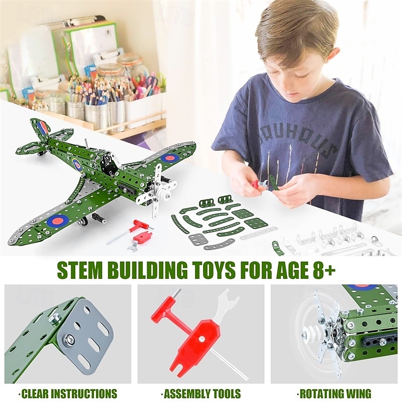 Bouw Speelgoed Model Vliegtuig Kits voor Jongens 8-12 Vliegtuig Model Schaal 132 Metaal Bouwkit Model Vliegtuigen voor Kinderen 8-12 Beste Vliegtuig Cadeaus voor Hurrikaan Vechters Fans Kerstcadeau 2026 - $31.99 –P5
