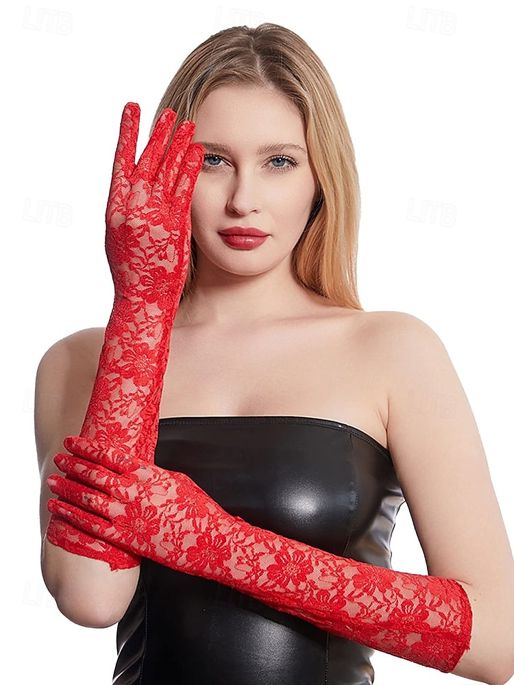 Spitzenhandschuhe im Vintage-Stil für Damen – weich, bequem und perfekt für Hochzeiten, Abschlussbälle oder Kostümpartys 2025 - $9.99 –P5