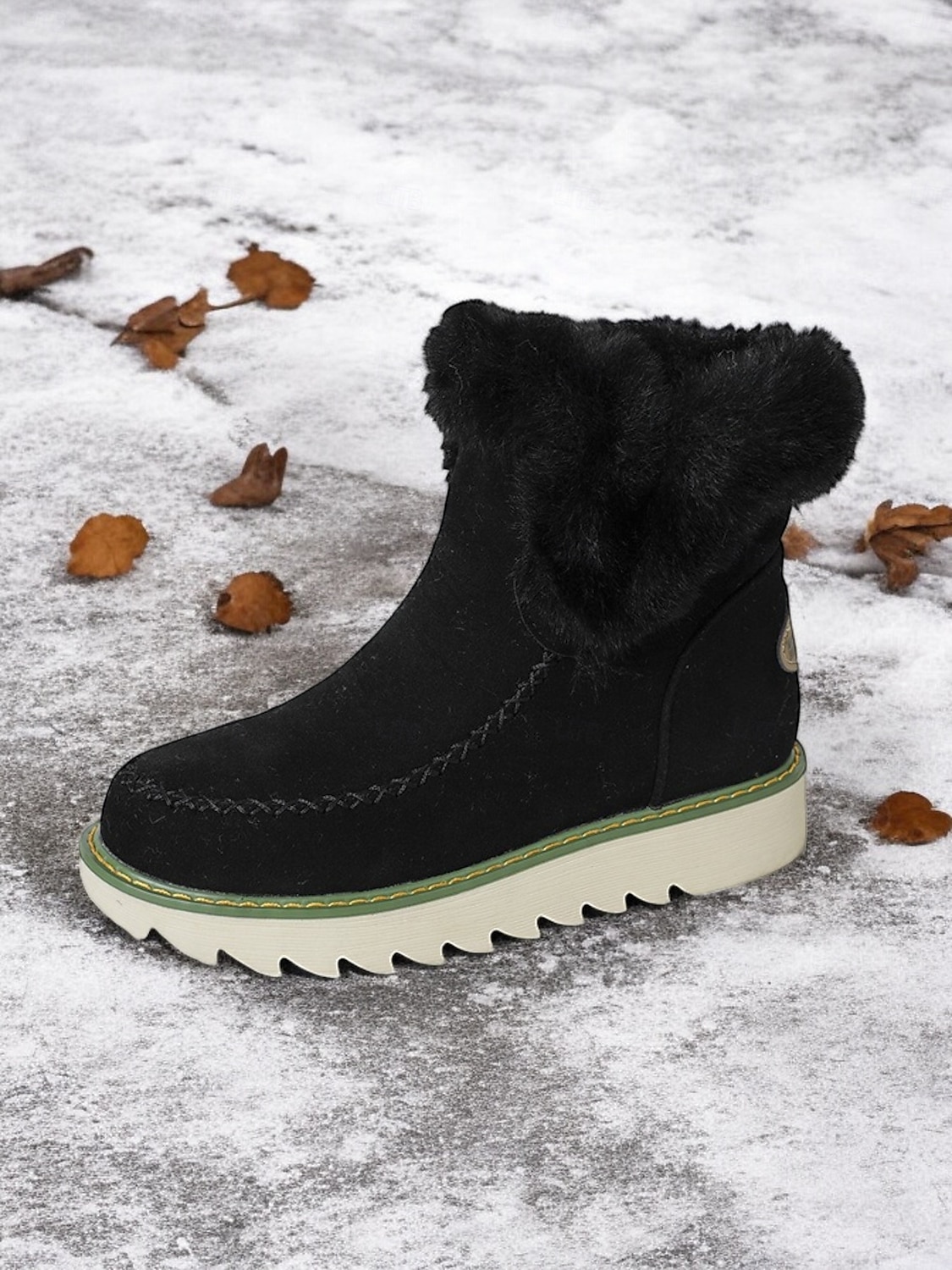 Botas femininas de inverno com forro de pele sintética bege – calor aconchegante com sola antiderrapante para estilo em climas frios de 2025 por $42.99 –P8