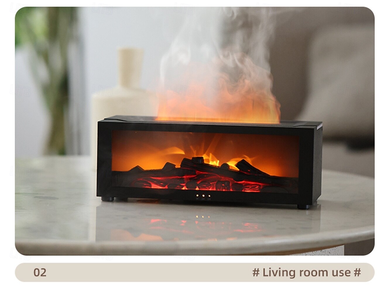 Flame Diffuser USB-Powered Simulated Flame Aroma Diffuser 7-Color Flame Oil Essential Aroma Diffuser with Remote 2025 - $42.99 –P13