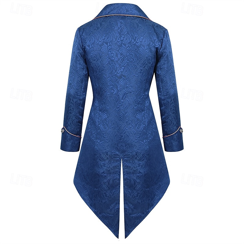 Punk & Gothic Medieval Renaissance Coat Jacket Tailcoat Prince Nobleman Men's Royal Steampunk Halloween Masquerade Event / Party Masquerade Adults' Coat 2025 - $51.99 –P15