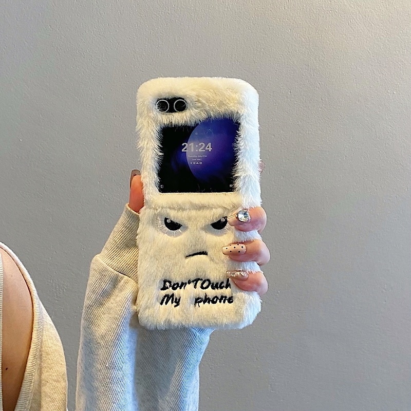 teléfono Funda Para Z Flip 6 Z Flip 5 Z Flip 4 Z Flip 3 Funda Trasera Antigolpes Retro Felpa 2025 - $18.99 –P8