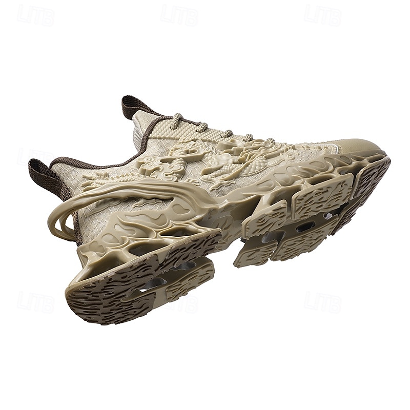 scarpe da ginnastica sportive leggere da uomo a tema drago – design unico della suola scolpita, scarpe da corsa traspiranti e comode per lo sport e lo street style del 2025 a $54.99 –P6