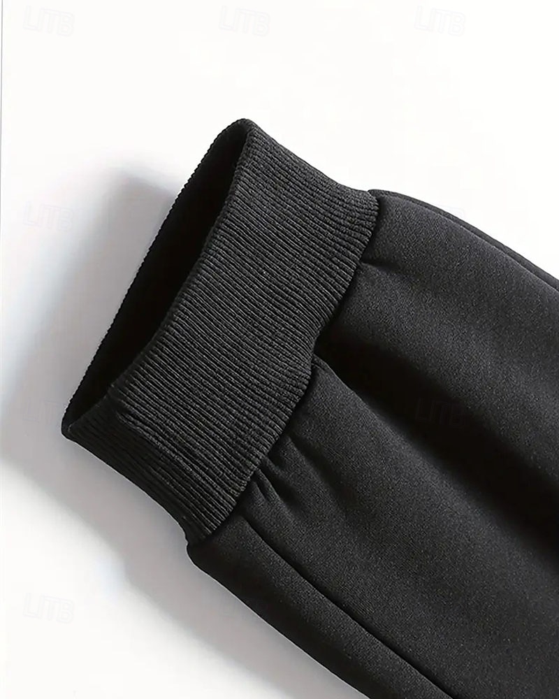 Homens Sherpa Calças de lã Calças Esportivas Corredor Calças Bolsos Com Cordão Cintura elástica Tecido Conforto Quente Esportes Diário Moda Casual Preto Cinzento Micro-Elástica de 2026 por $18.99 –P5
