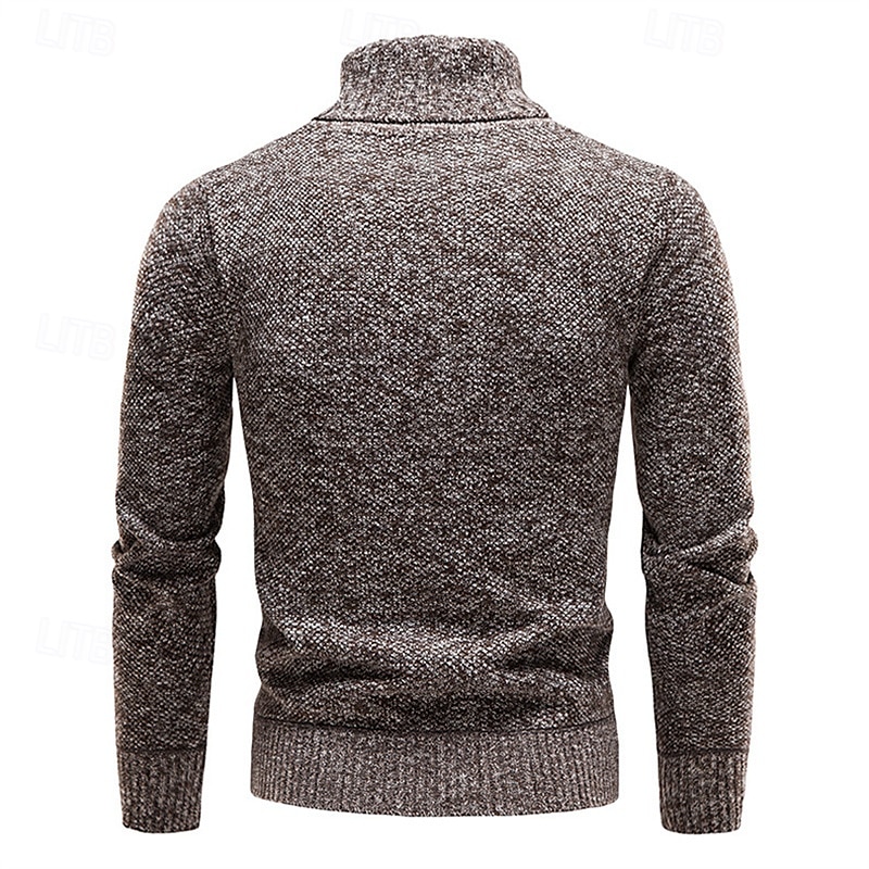 Per uomo Pullover Maglione Maglione lavorato a maglia A coste Maglia Standard Lavorato a maglia Liscio A collo alto Di tendenza Essenziale Da mare Da tutti i giorni Abbigliamento Autunno inverno Nero del 2025 a $22.99 –P6