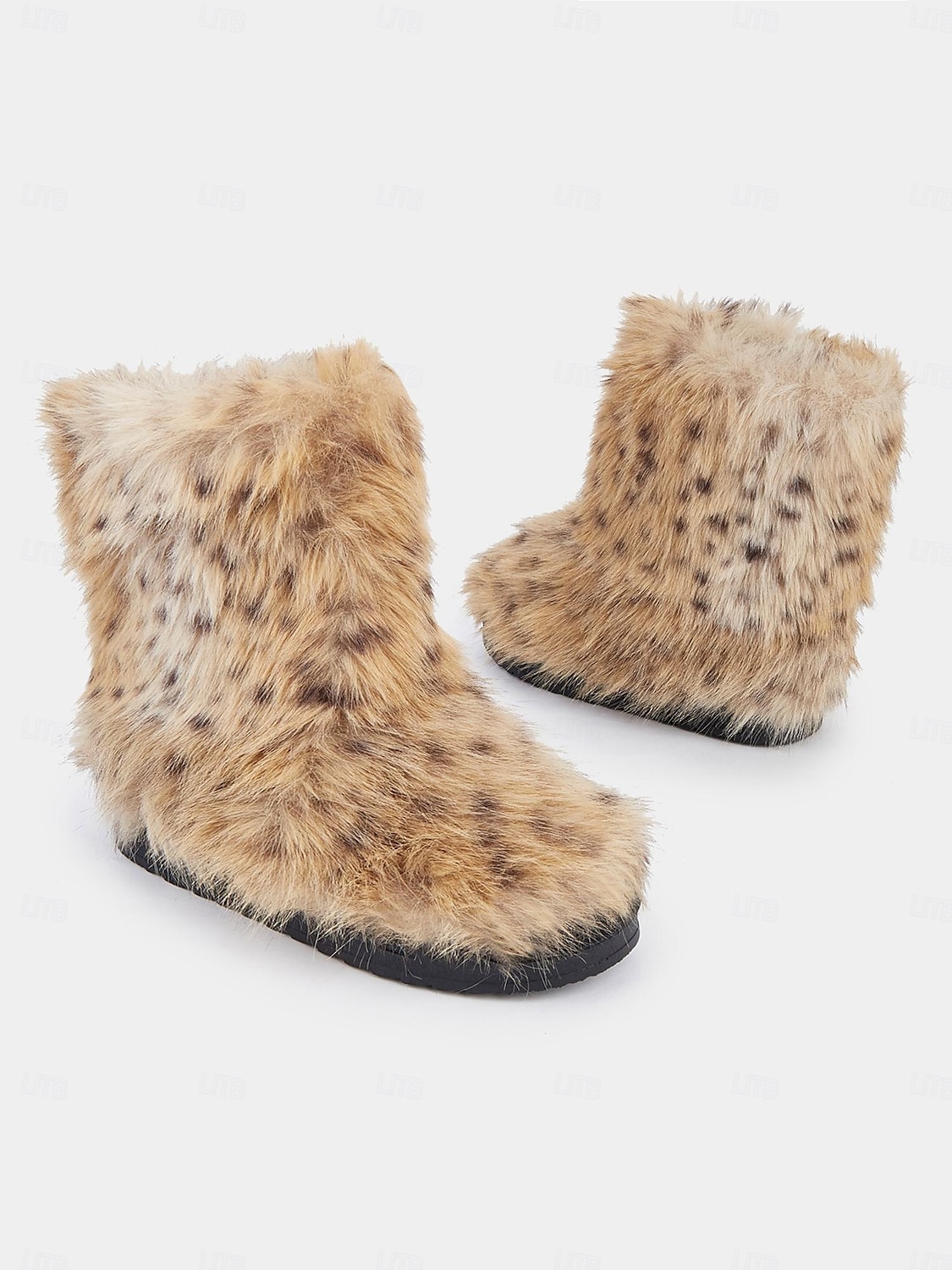 dámské sněhule z umělé kožešiny s leopardím vzorem – teplé a stylové zimní outdoorové boty do chladného počasí 2025 - $46.99 –P2