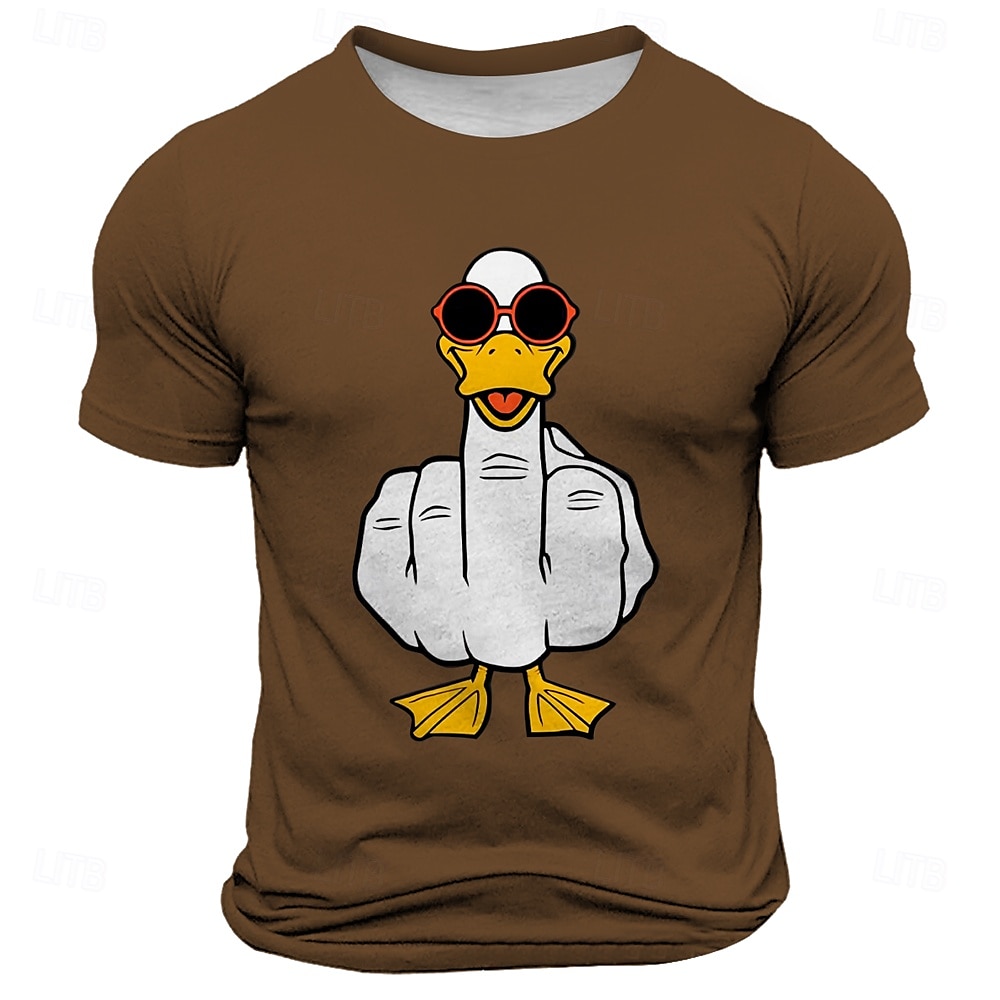 Menns Rude Offensive Morsom Gås T-skjorte Kortermet T-skjorte 3D Trykk Crew Neck Trøye Motetrend Daglig Gate Utendørs Svart Rød Blå Sommer Vår Klær Bekledning S M L XL XXL XXXL 2025 - $17.99 –P3