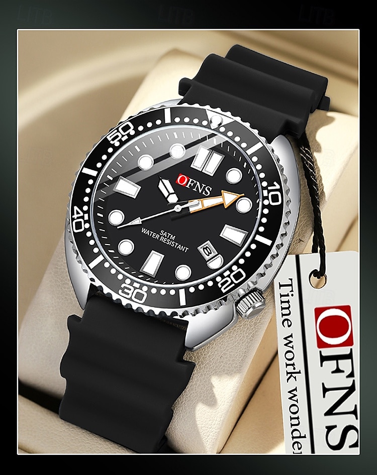 Men Quartz Watch Minimalist Fashion Casual Wristwatch Luminous Calendar Waterproof World Time Rubber Watch 2025 - $32.99 –P15