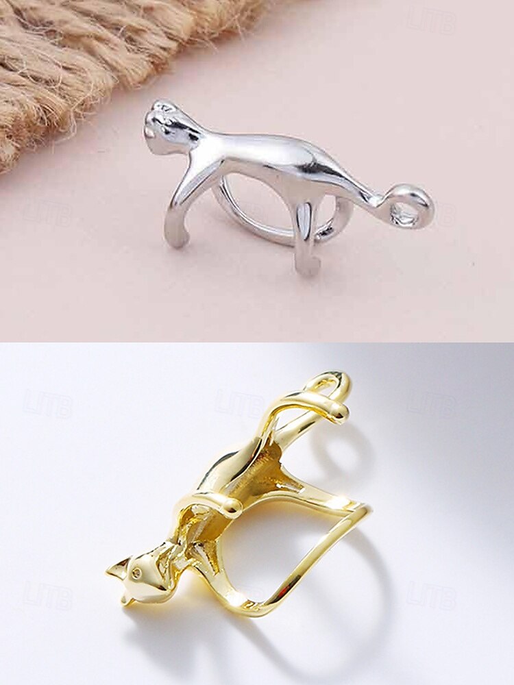 polsino per orecchini da donna in argento a forma di scimmia – design giocoso con animale, non necessita di piercing, gioiello alla moda per gli amanti degli animali del 2025 a $7.99 –P5