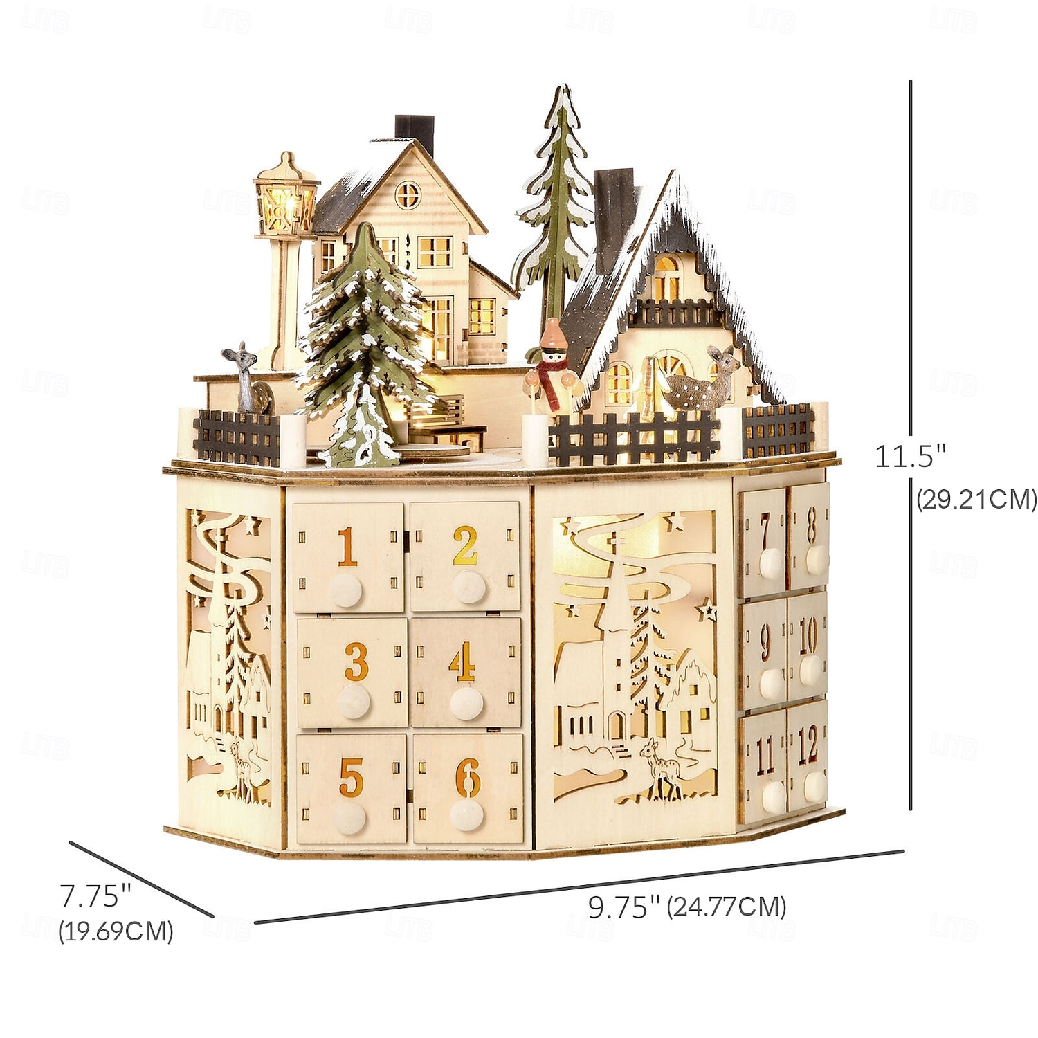 1 sada Prázdninový Vánoční ozdoby / Vánoční adventní kalendář / Pro chlapce, Sváteční dekorace Oslava Zahrada Svatební dekorace 25*30*20 cm 2025 - $46.99 –P2