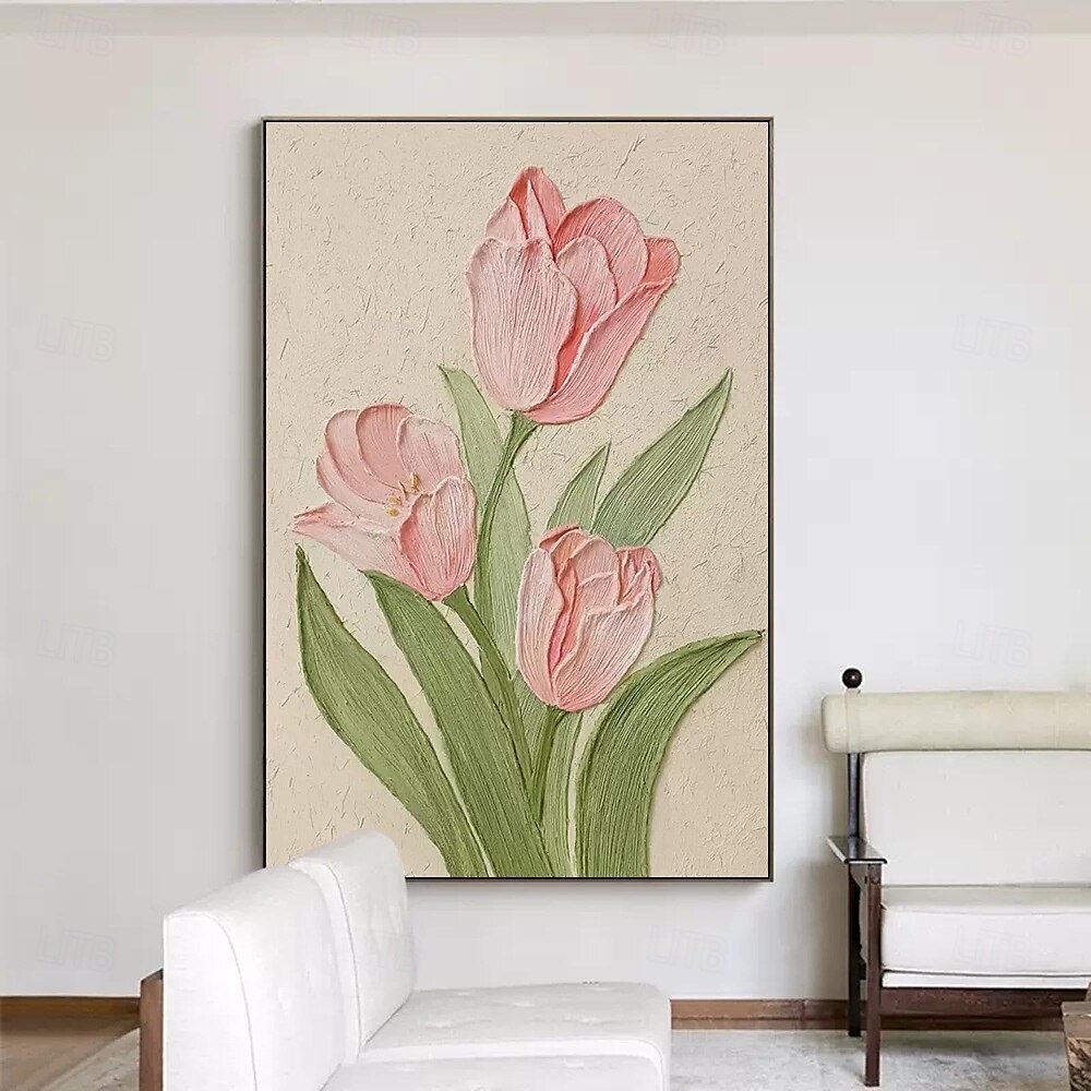 handgemachtes handgemaltes Ölgemälde Wand Purole Blumenlandschaftsgemälde 3D Gold strukturierte Wandkunst abstraktes Blumengemälde auf Leinwand große benutzerdefinierte florale Wandkunst elegantes 2025 - $125.99 –P1