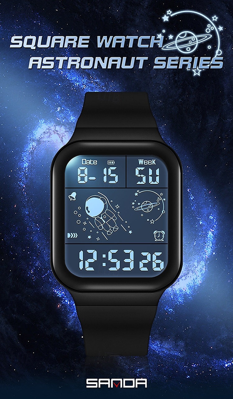 SANDA Men Digital Watch Creative Fashion Wristwatch Shock
