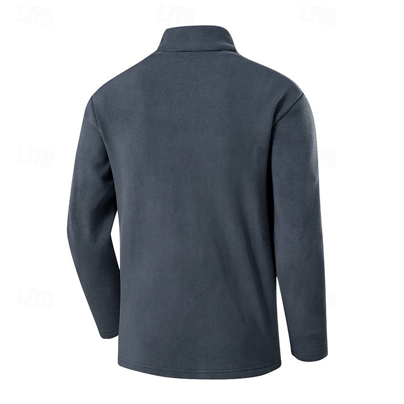 Men's Hiking Fleece Jacket Winter Outdoor Thermal Warm Fleece Lining Fleece Jackets Climbing Camping / Hiking / Caving Traveling Dark Grey Black Army Green Light Grey 2025 - $46.99 –P5
