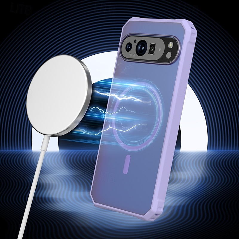 τηλέφωνο tok Για Pixel 9 Pro Pixel 9 Pro XL Pixel 9 Πίσω Κάλυμμα Μαγνητική Υποστήριξη ασύρματης φόρτισης Ανθεκτική σε πτώσεις Ρετρό TPU 2025 - $16.99 –P7