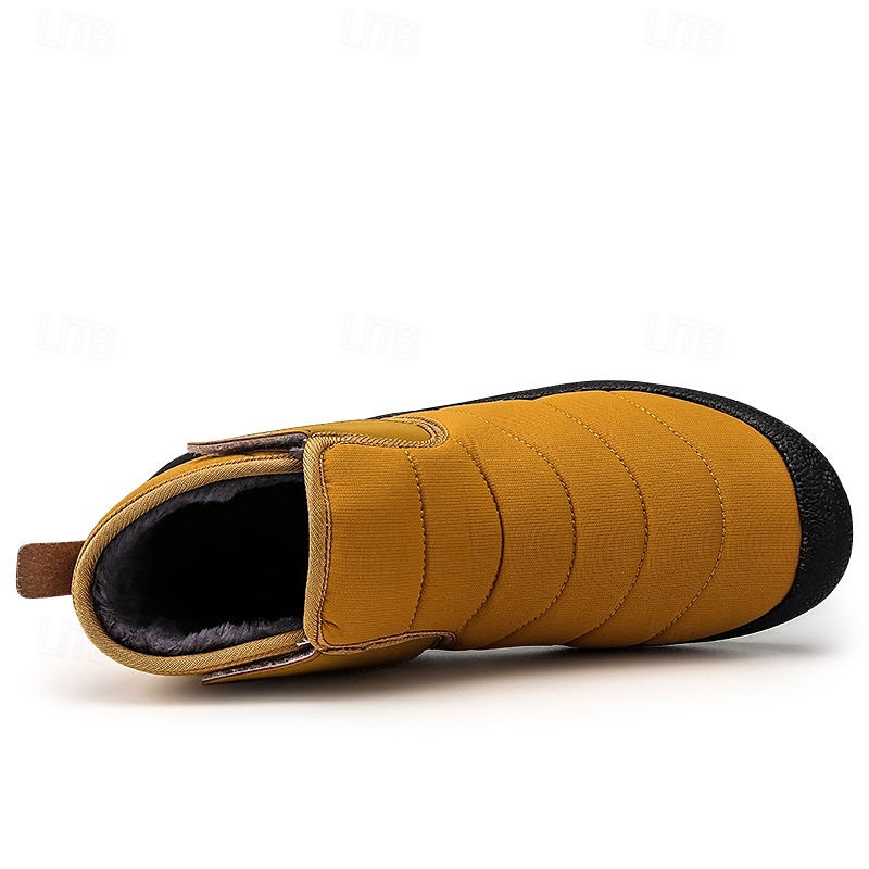 Men's Insulated Winter Snow Boots – Waterproof Slip-On Ankle Boots with Faux Fur Lining, Anti-Slip Sole for Outdoor Hiking & Cold Weather 2025 - $46.99 –P4