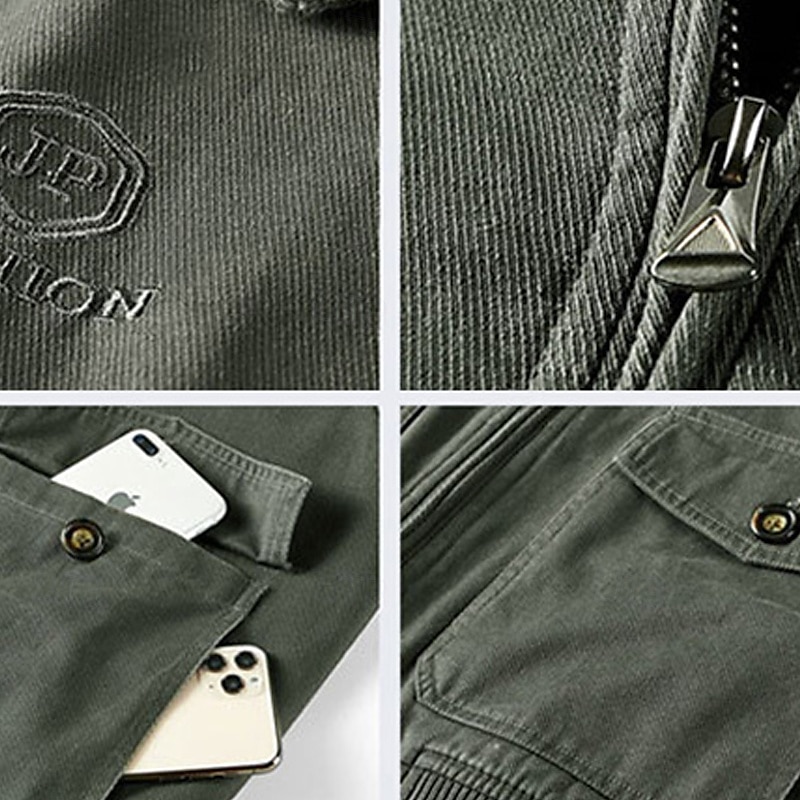 Hombre Chaqueta para senderismo Chaqueta de lana Algodón Invierno Al aire libre Mantiene abrigado Forro Polar Resistente al Viento Resistente al Agua Chaqueta cortavientos Viaje Negro Verde Caqui 2025 - $75.99 –P6