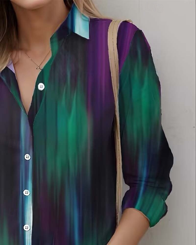 chemise femme manches longues col v vert printemps automne de 2025 ? $32.99 –P3