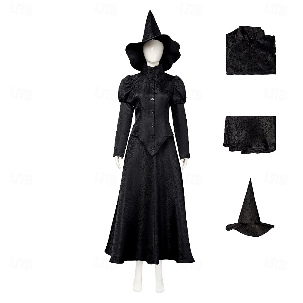 Bruxa Fada Elphaba Roupa Ocasiões Especiais Noite de Walpurgis Trajes temáticos de filmes e séries Cosplay filme for Mulheres Adulto Dia Das Bruxas Carnaval Espetáculo Festa Palco de 2025 por $79.99 –P1