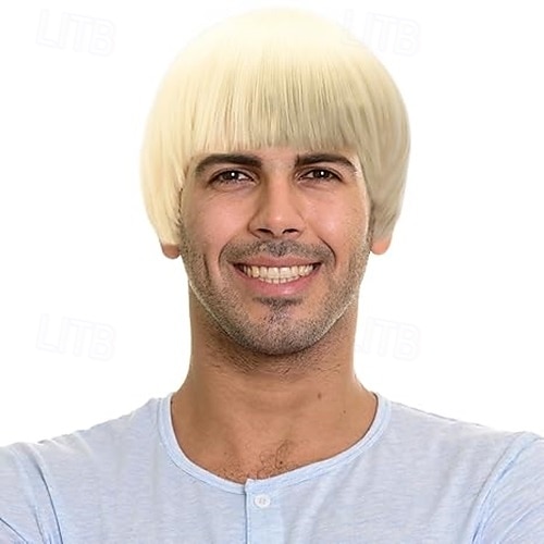 Short Mushroom Wig for Men-Synthetic 60s Bowl Cut Wigs for Anime Movie Music Costume Halloween Cosplay Party 2026 - $18.99 –P2