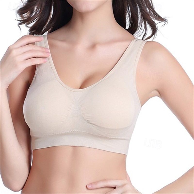 Per donna Reggiseno Intimo / Maglia Intima Top reggiseno Comodo Traspirante Resistente agli urti Imbottitura rimovibile Senza ferretto Semplice Sport Abbigliamento sportivo Rosa chiaro Blu chiaro del 2025 a $10.49 –P10