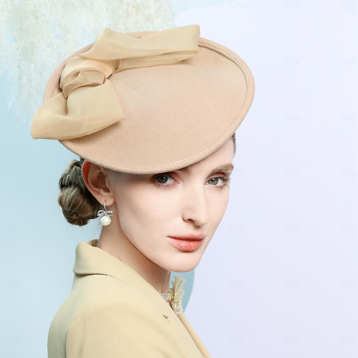 шляпы 100% шерсть шляпа-блюдце цилиндр свадебный коктейль элегантный свадебный с бантом сращивание головной убор головной убор 2026 - $27.99 –P3