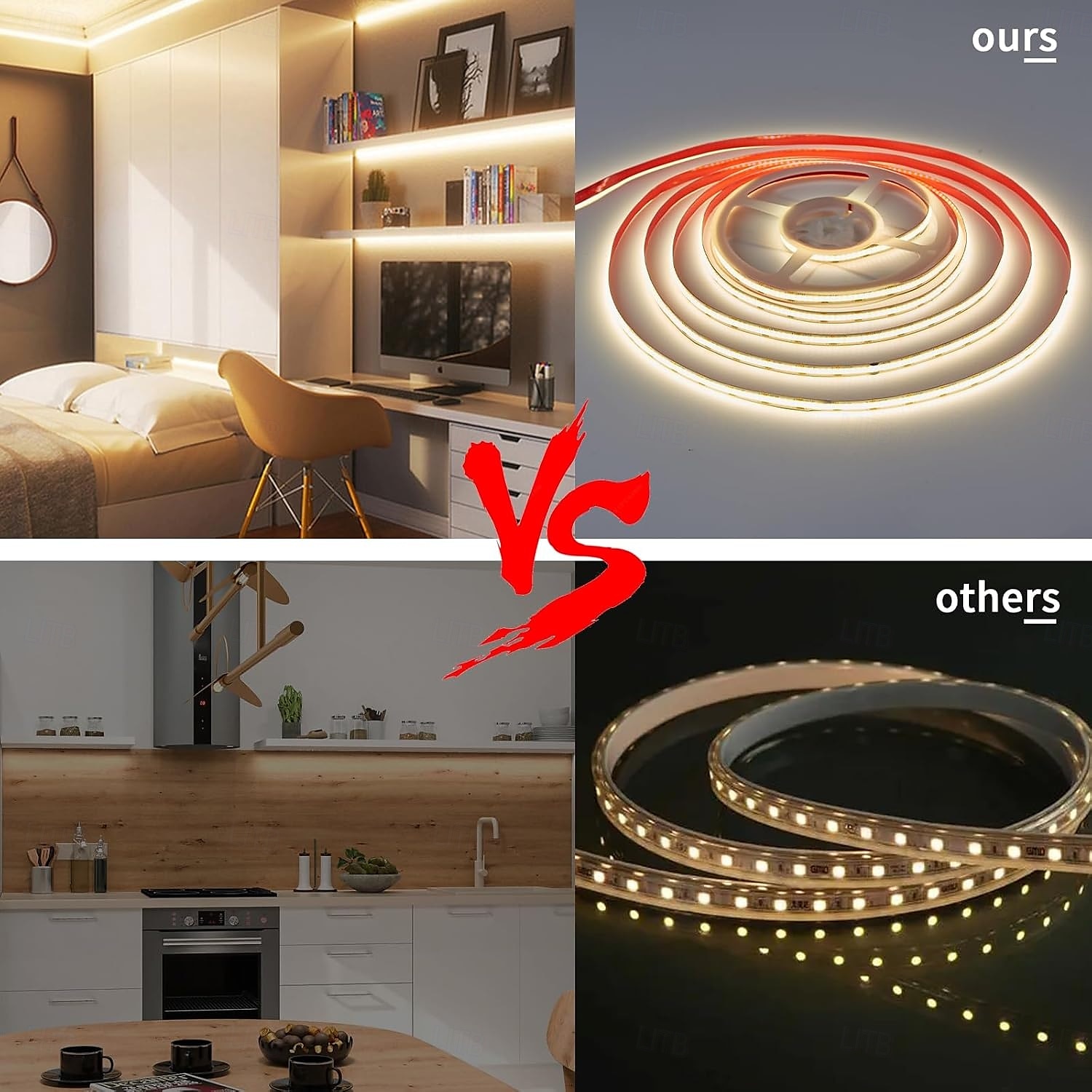COB LED Vanity Mirror Light Kit, 1-4M/3.2-13ft 420LED/m Adjustable Strip Light, Dimmer & Power Supply COB Strip Lights for Mirror, Closet, Kitchen, Cabinet Lighting 2025 - $23.99 –P3