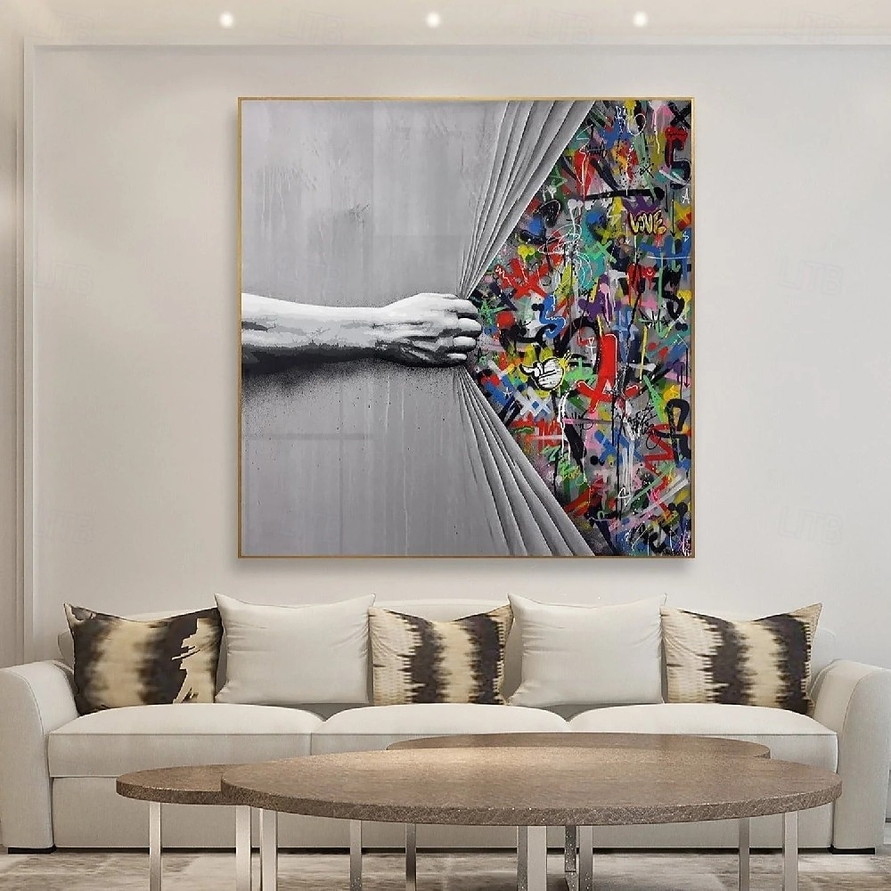 graffiti umění olejomalba ručně malované abstraktní umění paměť graffiti street art malba ručně malovaný pop art olejomalba zeď umění karikatura olejomalba pro obývací pokoj dekorace na stěnu ložnice 2026 - $116.99 –P1
