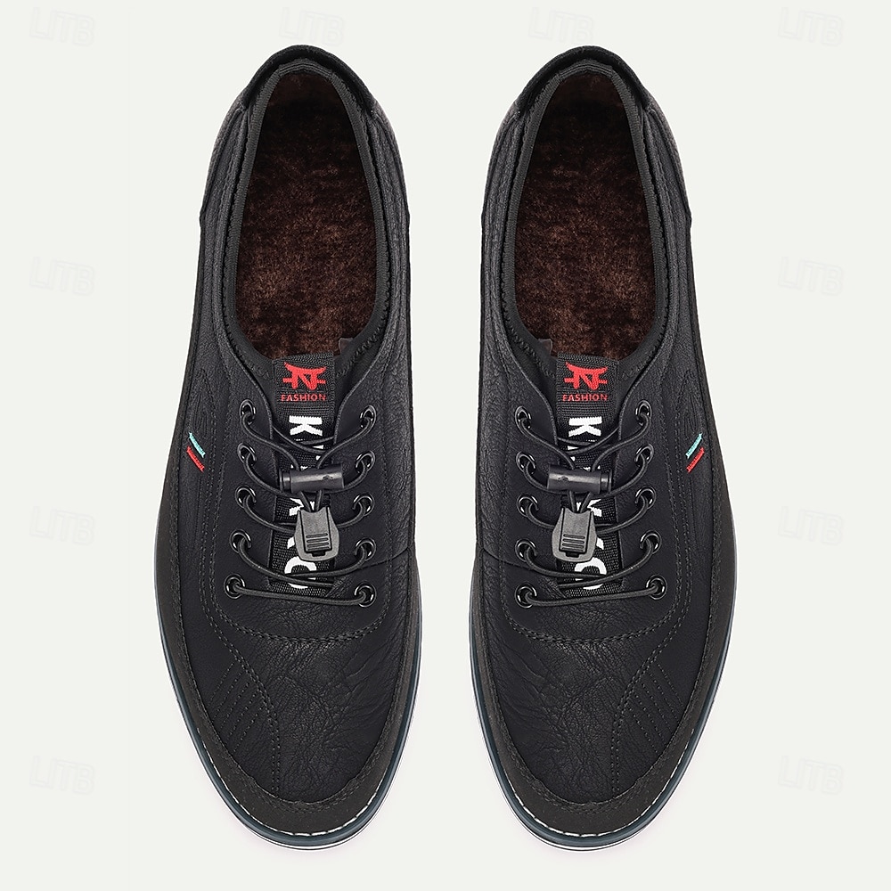 Schwarze Freizeit-Sneaker für Herren mit strukturiertem Obermaterial und mehrfarbiger Zwischensohle – stylische Schnürschuhe für jeden Tag und die Freizeit 2025 - $42.99 –P4