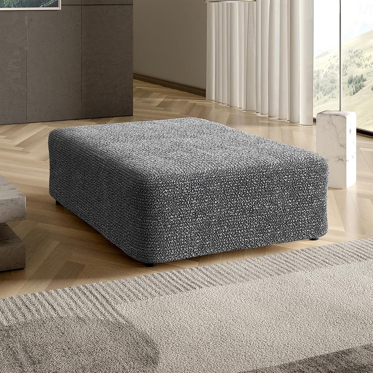 husa de pouf husa elastică și durabilă, perfectă pentru a vă proteja și împrospăta otomanul, adaugă stil și confort oricărei sufragerie sau decor de dormitor 2025 - $31.99 –P6
