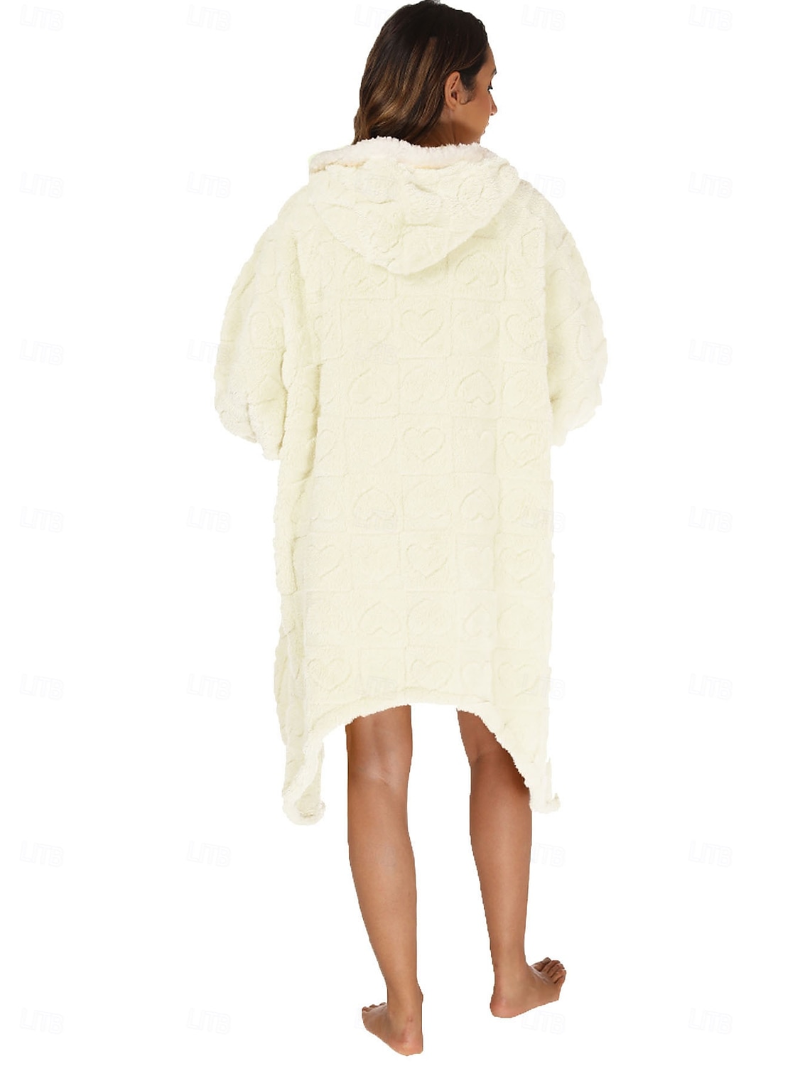 Voksne Helfarge Onesie-pysjamas Oversized hetteteppe Bærbart teppe med lomme Onesie-pysjamas Kigurumi pyjamas søt stil Til Damer og Herrer Karneval Maskerade Tegnefilm 2025 - $46.99 –P8
