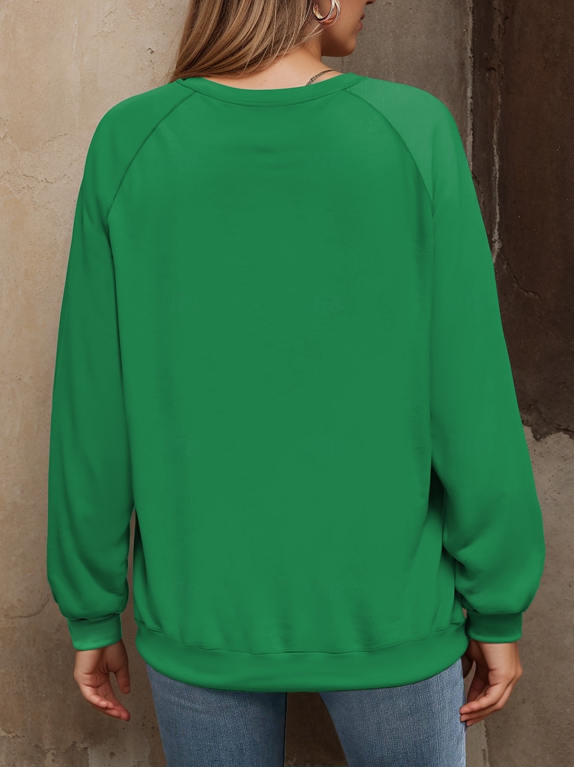 St. Patrick's Day Women's Sweatshirt Heart Shamrock Street Dailywear Print Casual Crew Neck Long Sleeve Micro-elastic Fall Winter 2026 - $25.99 –P3