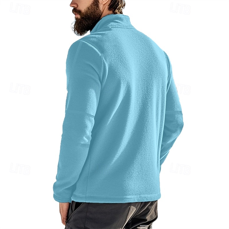 Herre Genser Polarfleece Kvart glidelås genser Svart Militærgrønn Kakifarget Mørkegrå Lyseblå Halv glidelås عادي Sport & Utendørs Daglig Ferie Polyester Gatemote Grunnleggende Fritid Høst vinter Klær 2026 - $27.99 –P16