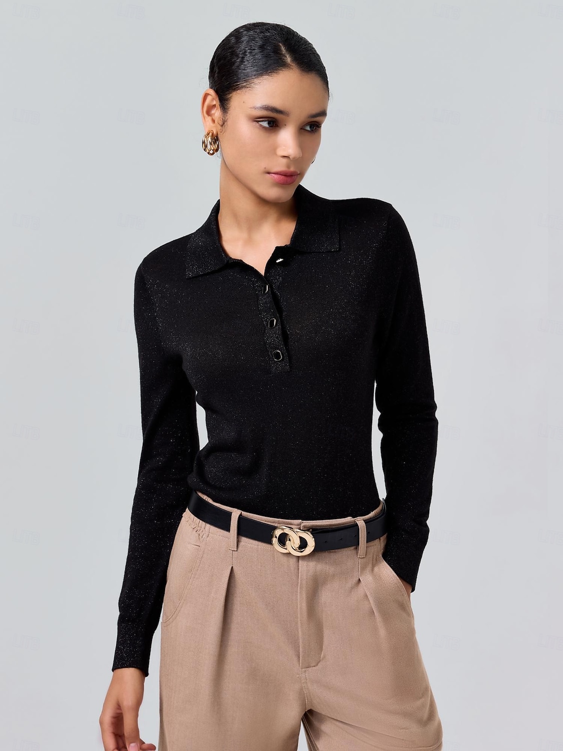 Minimalist Wool Blend Polo Knitwear 2025 - $61.99 –P5
