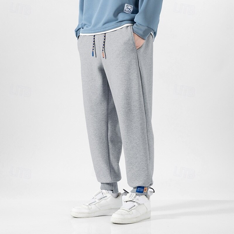 Men's Sherpa Fleece Pants Sweatpants Joggers Trousers Pocket Drawstring Elastic Waist Plain Comfort Warm Sports Outdoor Daily Fashion Casual Black White Micro-elastic 2025 - $20.99 –P17