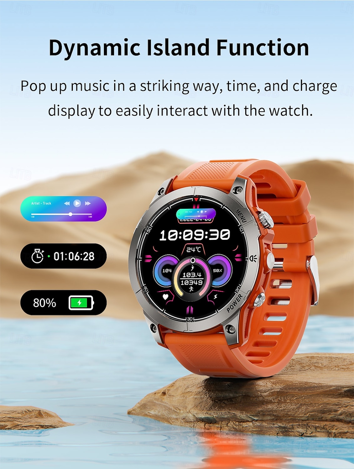 2025年 aw45 スマートウォッチ メンズ 1.39 インチ アウトドア 懐中電灯 コンパス ブルートゥース 通話 ミリタリー 430mAh バッテリー NFC スマートウォッチ  コレクション – $49.99 –P7