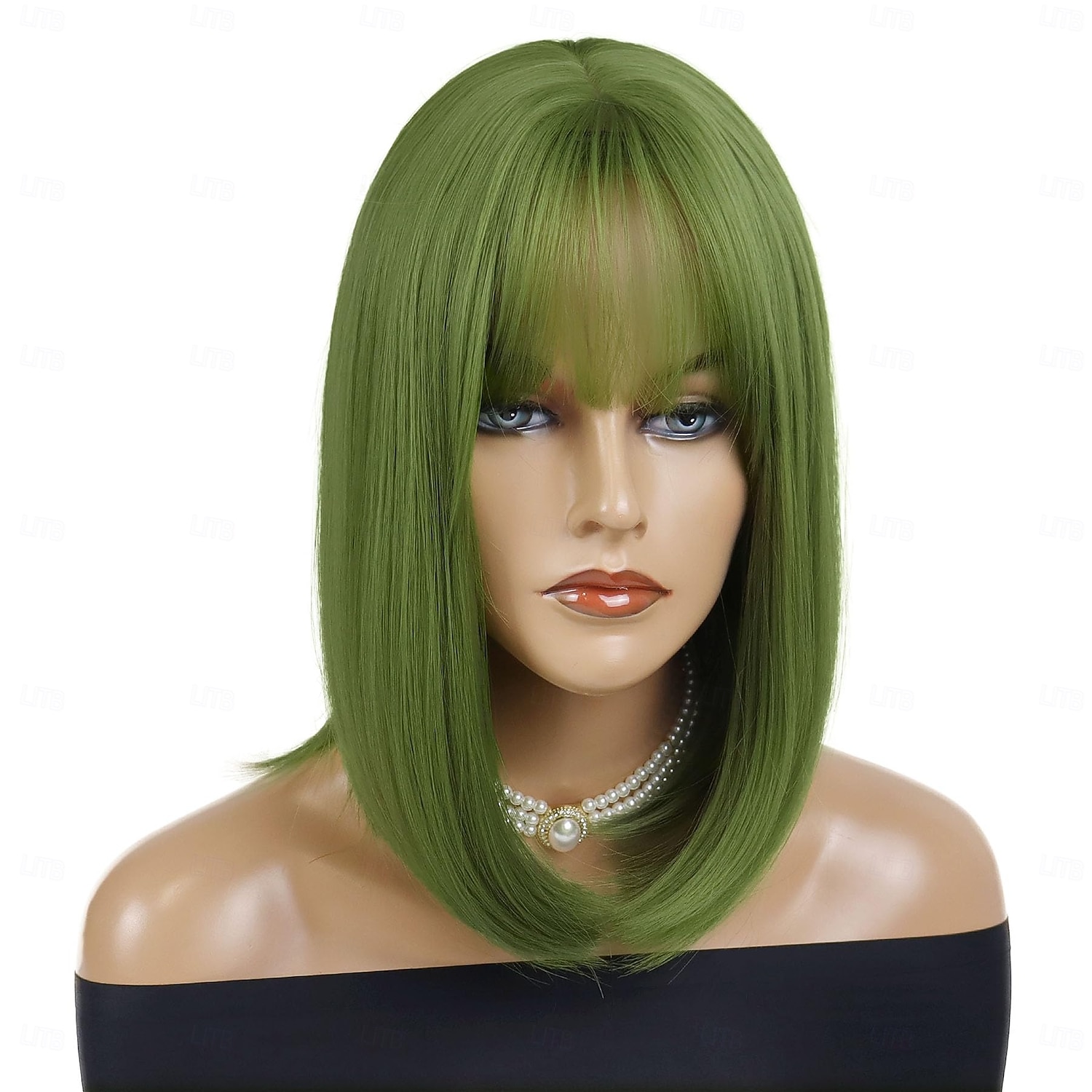 parrucca cosplay con frangia parrucca per costume alla moda corta e liscia per donna parrucca per festa di carnevale di halloween parrucca in fibra sintetica resistente al calore parrucche per il del 2025 a $18.49 –P5
