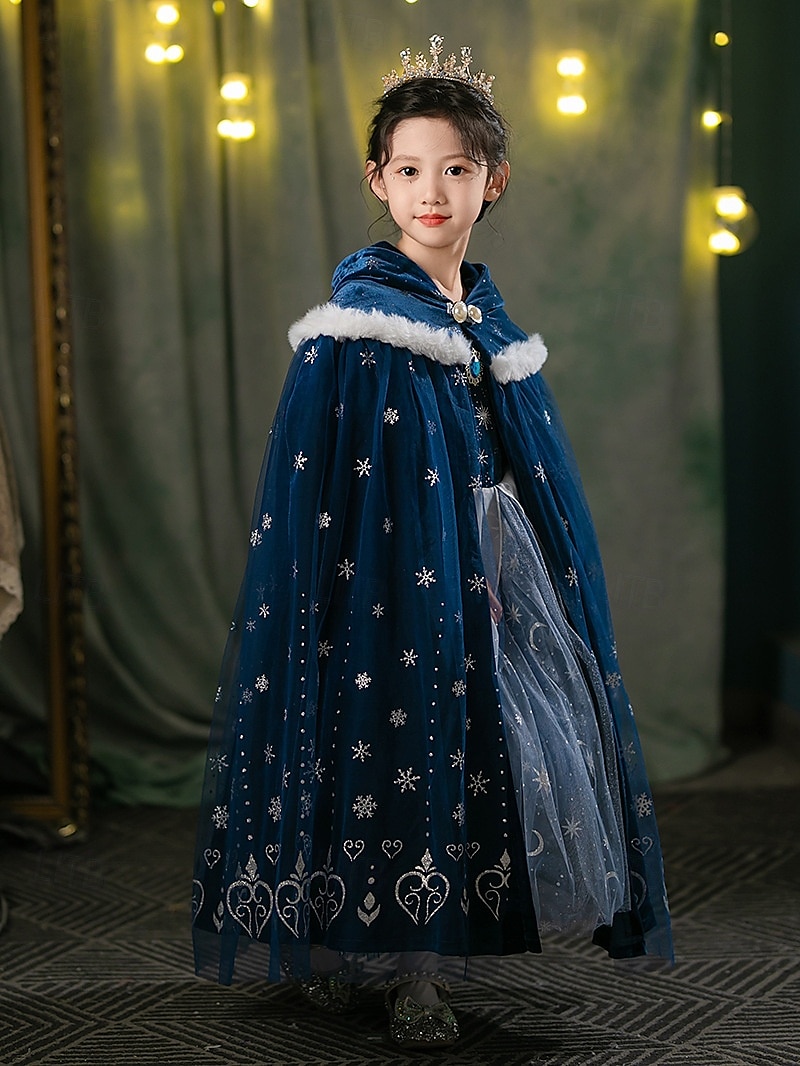 Frozen Princesas Cuento de Hadas Elsa Capa Disfraz de fiesta temática traje de cosplay Cosplay de película for Chica Niños Navidad Carnaval Año Nuevo Rendimiento Fiesta de Cumpleaños 2025 - $7.49 –P2