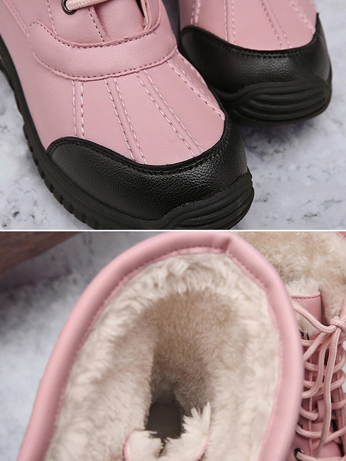 bottes de neige à lacets d'hiver pour femmes - bottes isolées imperméables doublées de fausse fourrure pour les aventures en plein air de 2025 ? $59.99 –P6