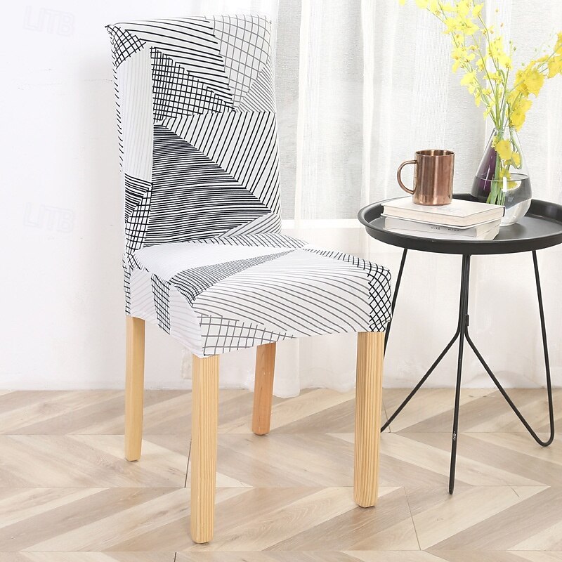 Funda elástica para silla de comedor, funda elástica y duradera para silla de comedor con respaldo alto, ideal para proteger y refrescar las sillas de comedor, agrega comodidad y estilo a la decoración de su comedor 2025 - $10.99 –P21