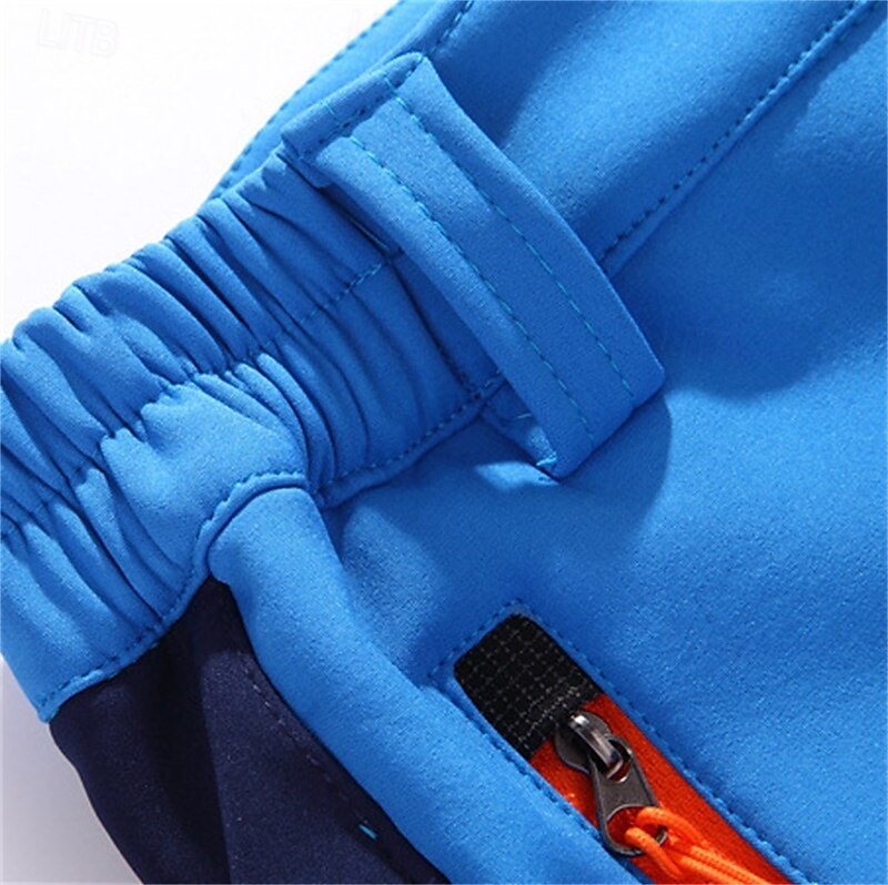 Boys Girls' Combat Pants Cargo Pants Hiking Pants Trousers Patchwork Winter Outdoor Regular Fit Warm Breathable Soft Pants / Trousers Zipper Pocket Black Red Running Camping / Hiking / Caving 2025 - $28.79 –P19