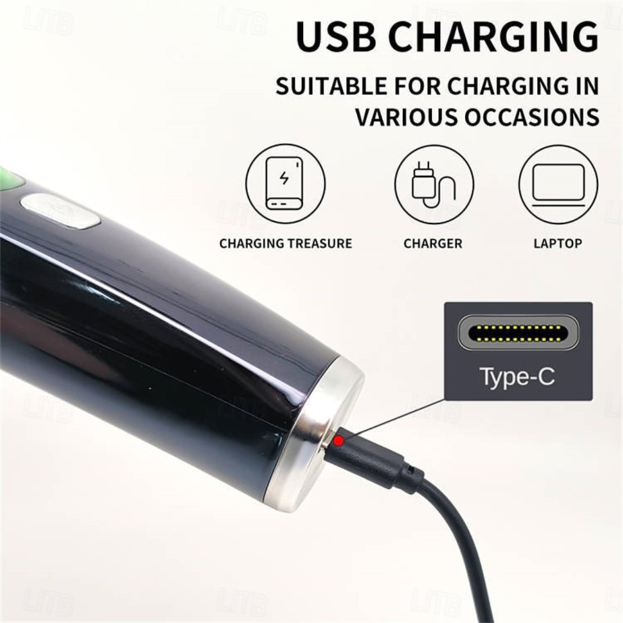 Vacuum Beard Shaver USB Rechargeable Vacuum Shaver Hair Clipper Washable Barber Hair Clipper Gifts for Men 2025 - $44.99 –P14