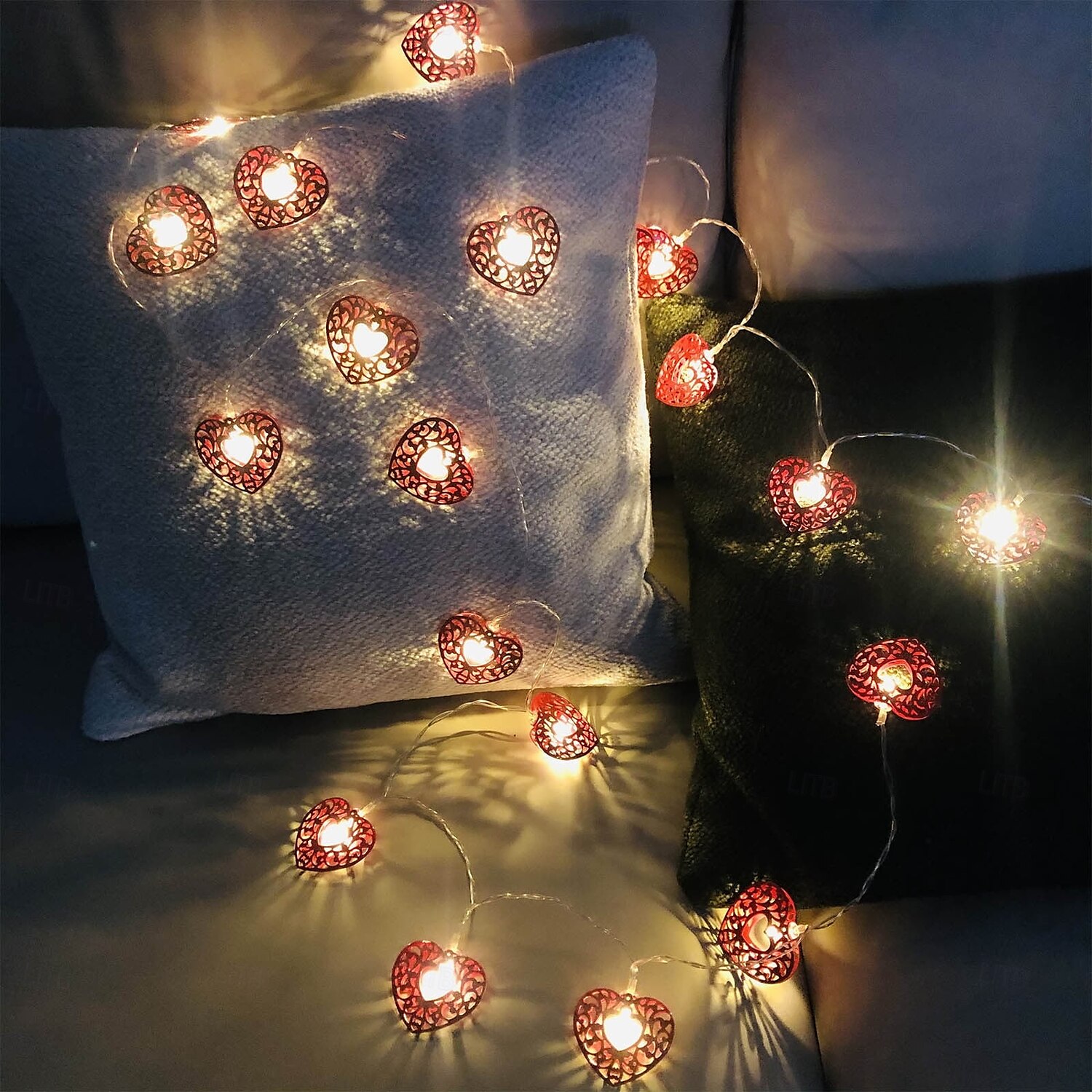 1pc Valentine's Day Love String Lights 1.65M-10Leds/3M-20Leds Battery Box USB Power Supply Valentine's Day Mother's Day Christmas New Year Indoor Atmosphere Decoration Light String 2025 - $9.49 –P1