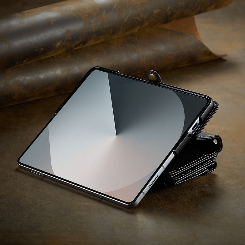 telefone Capinha Para Dobra Z 6 Z Fold 5 Z Fold 4 Z Fold 3 Capa para Cartão Wallet Com Suporte Magnética Zíper Retro TPU PC de 2025 por $31.99 –P9
