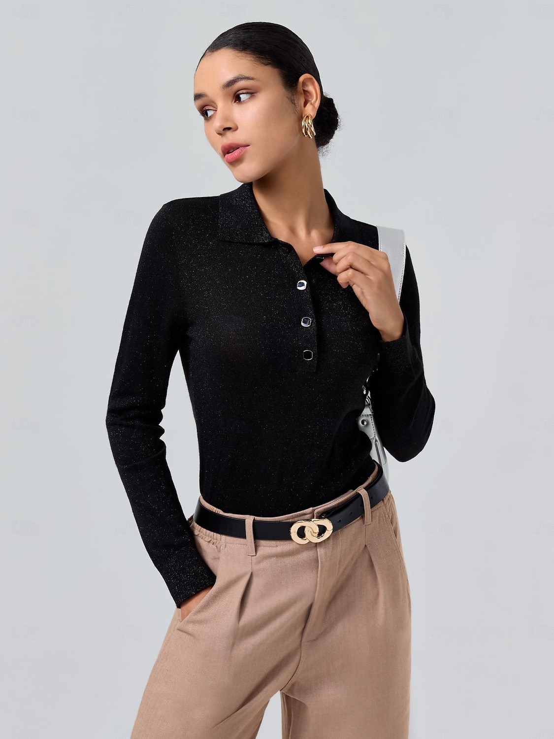 Minimalist Wool Blend Polo Knitwear 2025 - $61.99 –P6