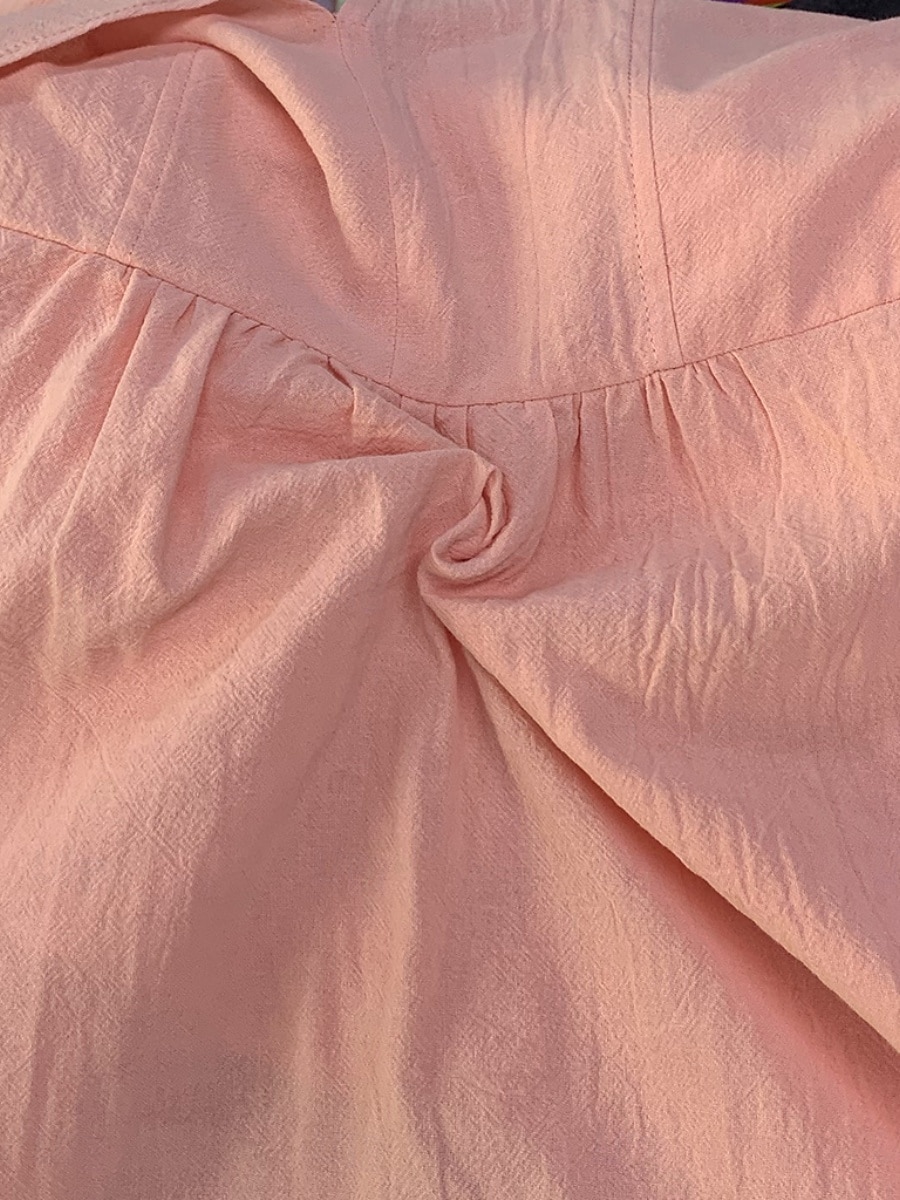 Dam Maxiklänning Linneinspirerade klänningar Vardagsklänning Swingklänning Vanlig klänning Ledigt Sport & Utomhus Gata Normal Slät Långärmad V-hals Rodnande Rosa Vår Höst 2025 - $52.99 –P2