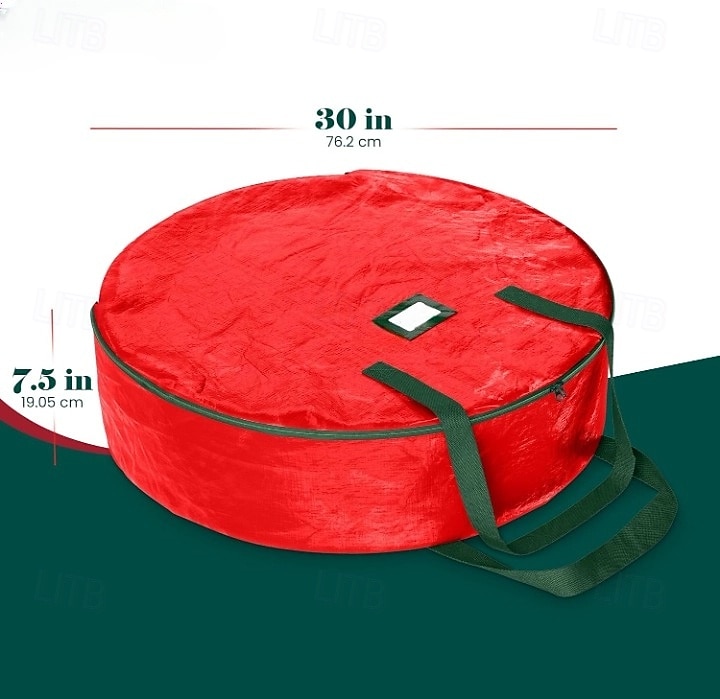 Borsa portaoggetti per ghirlande Contenitore portaoggetti per ghirlande natalizie resistente verde - Contenitore porta ghirlande in plastica impermeabile - Contiene ghirlande per lo stoccaggio del 2025 a $13.99 –P5
