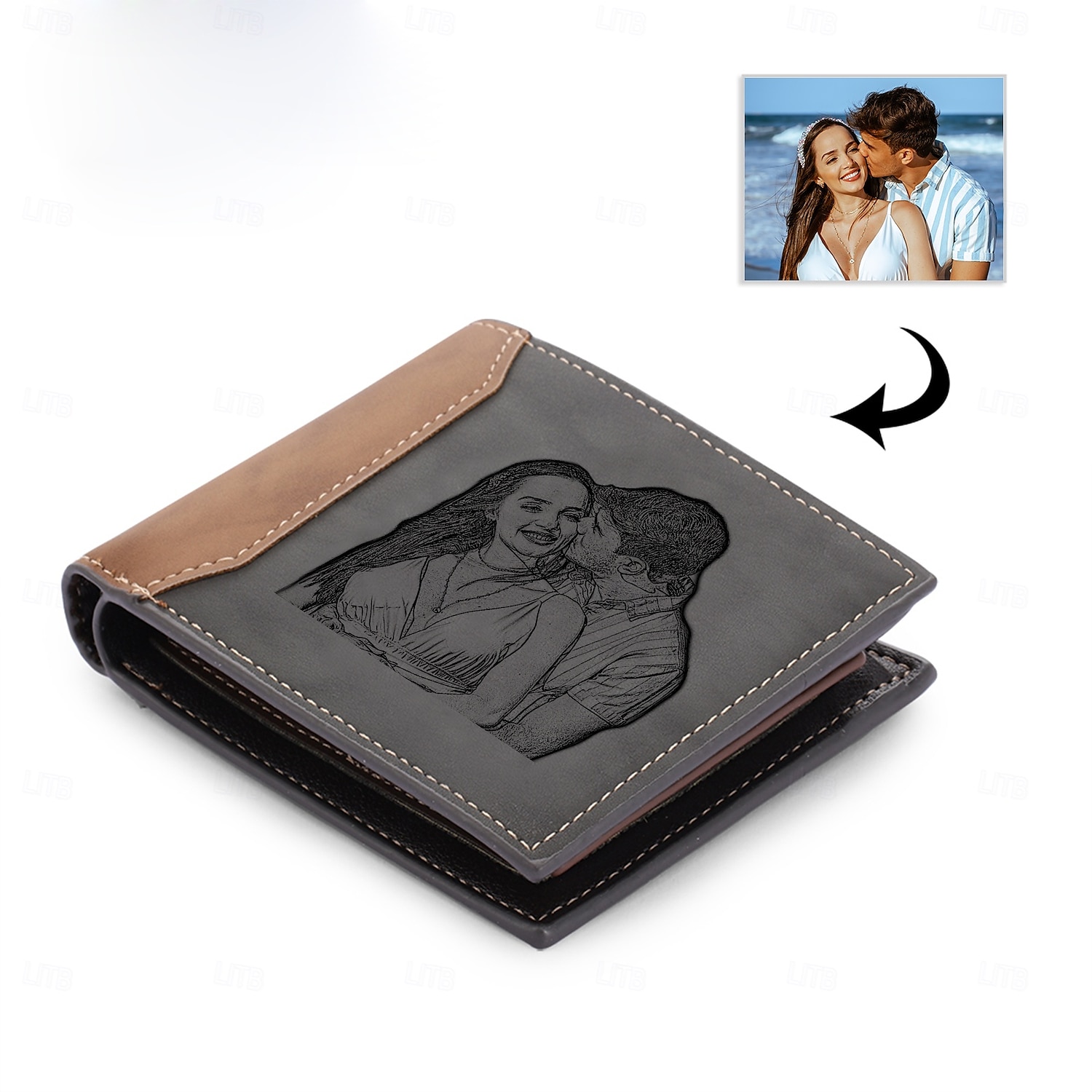 Portofel din piele gravat personalizat cadou personalizat pentru tata portofel bifold pentru bărbați soț fiu ziua tatălui zi de naștere Crăciun aniversare 2025 - $23.99 –P4